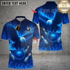 Maxcorners Bowling Flame Eagle Design Multioptions Personalized Name, Team Name Unisex 3D Shirts