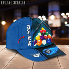 Maxcorners Billiard Lover Personalized Name 3D Over Printed Cap