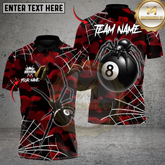 Maxcorners Venom Spider 8 Ball Billiards Custom Polo Team Shirt