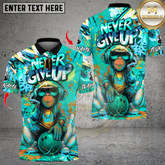 Maxcorners Never Give Up Funky Monkey Graffiti Bowling Multicolor Customized Name, Team Name 3D Shirts