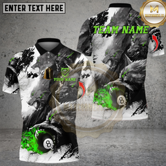Maxcorners Wolf Billiards 8 Ball Multicolor Customized Name, Team Name 3D Shirt