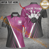 Maxcorners Classic Bowling Jersey Multicolor Option Customized Name, Team Name 3D Shirt For Women