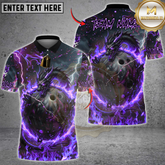 Maxcorners Bowling Fire Dragon & Bowling Ball Multicolor Customized Name, Team Name 3D Shirts