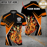 Maxcorners Darts Fire Flame Mutilcolor Options Personalized Name, Team Name 3D Polo Shirt