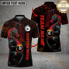Maxcorners Ball 8 Pool Big Dragon Billiard Jersey Multicolor Options Personalized Name, Team Name 3D Shirt