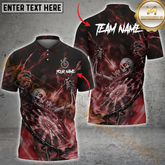 Maxcorners Skeleton Darts Jersey Multicolor Option Customized Name, Team Name 3D Polo Shirt