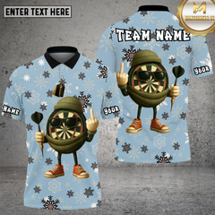 Maxcorners Snowflake Winter Dartboard Chill Multioptions Personalized Name, Team Name Unisex 3D Shirt (4 Colors)