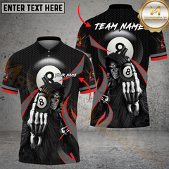 Maxcorners Billiard Ball 8 Playful Reaper Multicolor Options Personalized Name, Team Name 3D Shirt