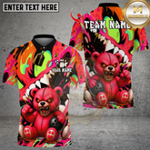 Maxcorners Bowling Teddy Monster Multicolor Customized Name, Team Name 3D Shirts
