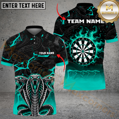 Maxcorners Darts Snake Multicolor Option Customized Name, Team Name 3D Shirt