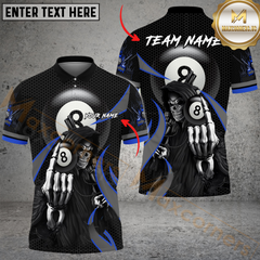 Maxcorners Billiard Ball 8 Playful Reaper Multicolor Options Personalized Name, Team Name 3D Shirt