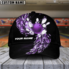 Maxcorners Bowling Ice Breath Multicolor Personalized Name 3D Cap