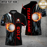 Maxcorners Golf Ball Break Glass Multicolor Customized Name, Team Name 3D Shirts