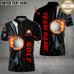 Maxcorners Golf Ball Break Glass Multicolor Customized Name, Team Name 3D Shirts