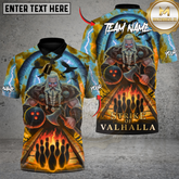 Maxcorners Bowling Strike of Valhalla Viking Thunder Multicolor Customized Name, Team Name 3D Shirts