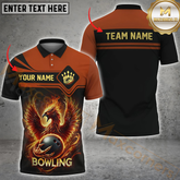 Maxcorners Bowling Phoenix Fireball Legendary Theme Multicolor Personalized 3D Shirt