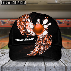 Maxcorners Bowling Ice Breath Multicolor Personalized Name 3D Cap