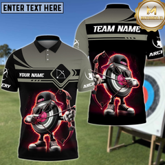 Maxcorners Archery Funny Cool Target Cartoon Personalized Name 3D Shirt