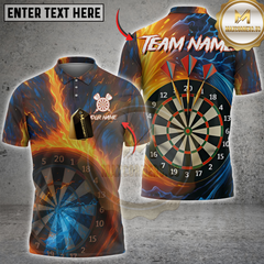 Maxcorners Blazing Bullseye Darts Jersey Multicolor Customized Name, Team Name 3D Shirts