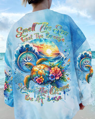 Maxcorners Smell The Sea Feel The Breeze Turtle Compass All Over Print LM2101