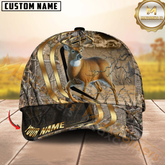 Maxcorners Elegant Deer With Gold Lines Camo Multicolor Option Personalized 3D Cap