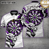 Maxcorners Dragon Dartboard Purple Strike Multioptions Personalized Name, Team Name Unisex 3D Shirt (4 Colors)