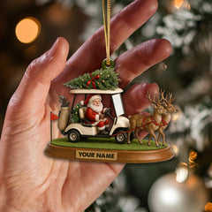 Maxcorners Personalized Golf Ornament, Santa Claus Ornaments, Golf Decor With Custom Name, Golf Christmas Ornaments For Golfer