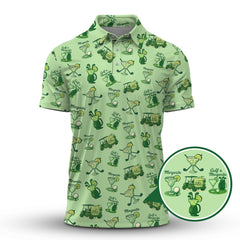 Maxcorners Ladies Golf Pattern Polos, Golf & Margarita Women's Golf Shirt, Cocktail And Golf Shirts For Golfers