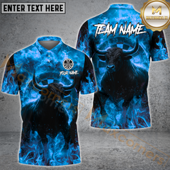 Maxcorners Darts Firestorm Bullseye Personalized Name, Team Name Shirt