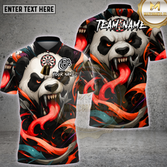 Maxcorners Darts Fire Panda Power Multioptions Personalized Name, Team Name Unisex 3D Shirt (4 Colors)