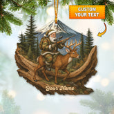 Maxcorners Hiking Santa, Home Decor, Christmas Ornament, Personalized Ornaments 2D Flat LM2111