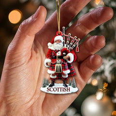 Maxcorners Custom Name Scotland Ornament, Christmas Gift for Scotland Lovers 2D Flat LM2111