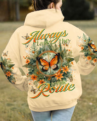 Maxcorners Always Take The Scenic Route Compass All Over Print LM2101