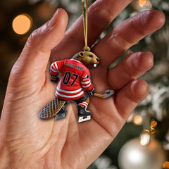 Maxcorners Custom Name Hockey Ornament, Christmas Gift for Hockey Lover 2D Flat LM2111