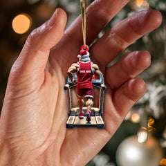 Maxcorners Custom Name Gym Ornament, Gymnastics Christmas Gift4 2D Flat LM2211