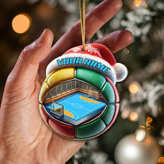 Maxcorners Custom Name Handball Ornament, Handball Lover Christmas Gift 2D Flat LM2111