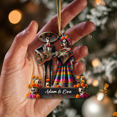 Maxcorners Custom Name Mexican Couple Ornament, Mexican Couple Christmas Gift 2D Flat LM2111