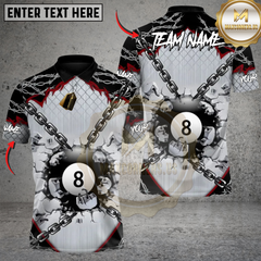 Maxcorners Billiards Chain Breaker 8-Ball 9-Ball Personalized Name 3D Unisex Shirt