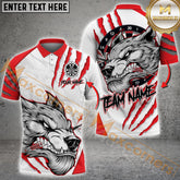 Maxcorners Savage Wolf & Claw Marks Darts Jersey Multicolor Options Personalized Name, Team Name 3D Shirt (4 Colors)