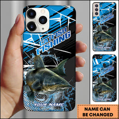 Maxcorners Catfish Fishing Dynamic Splash Sport Style Personalized Name Phone Case