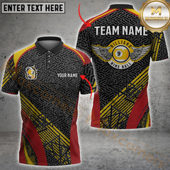 Maxcorners Pro Nine Ball Billiards Shirt – Winged 9-Ball Geometric Design Customized Name, Team Name 3D Unisex Shirt
