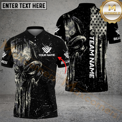 Maxcorners Billiard Ball 8 Camo Punisher Skull Multicolor Customized Name, Team Name 3D Shirt