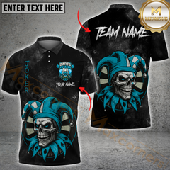 Maxcorners Joker Skull Darts Master Multicolor Personalized Name, Team Name 3D Shirt