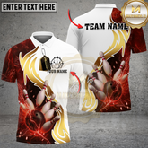 Maxcorners Golden Lightning Bowling Multicolor Customized Name, Team Name 3D Shirts