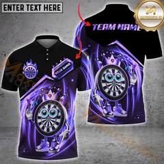 Maxcorners Funny Golden Crown Darts Jersey Multicolor Option Customized Name, Team Name 3D Polo Shirt