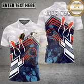 Maxcorners Bowling Geometric Strike Ball Abstract Lines Multicolor Options Personalized Name, Team Name 3D Shirt (4 Colors)