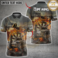 Maxcorners Darts Battle Tank Multicolor Customized Name, Team Name 3D Shirts
