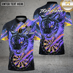 Maxcorners Tiger Dart Shirt Neon Wildfire Style Multioptions Personalized Name, Team Name Unisex 3D Shirt (4 Colors)