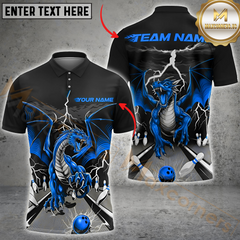 Maxcorners Dragon Bowling Jersey Multicolor Customized Name, Team Name 3D Shirts