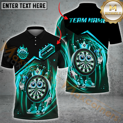 Maxcorners Funny Golden Crown Darts Jersey Multicolor Option Customized Name, Team Name 3D Polo Shirt